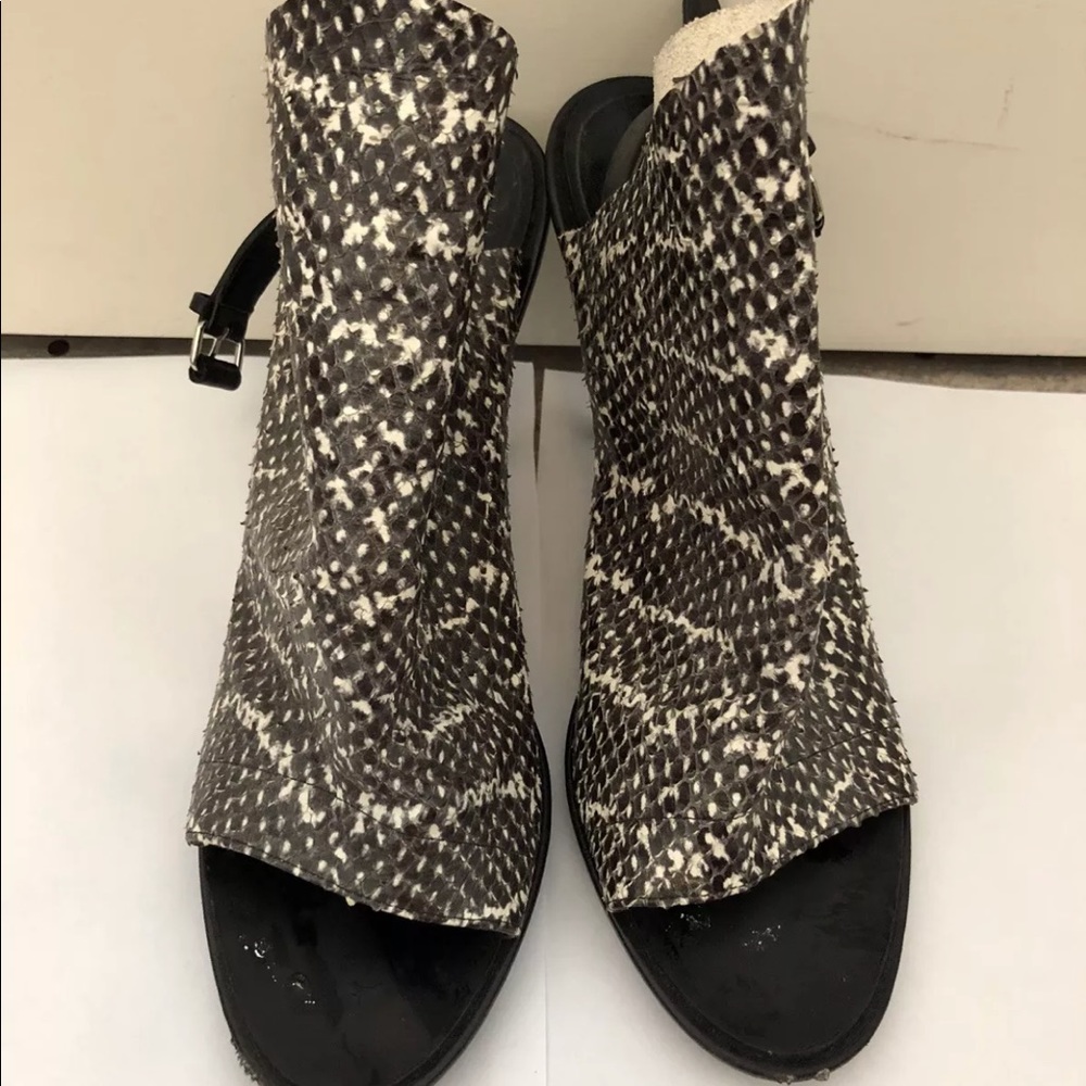 Balenciaga black python booties heels size 40.5